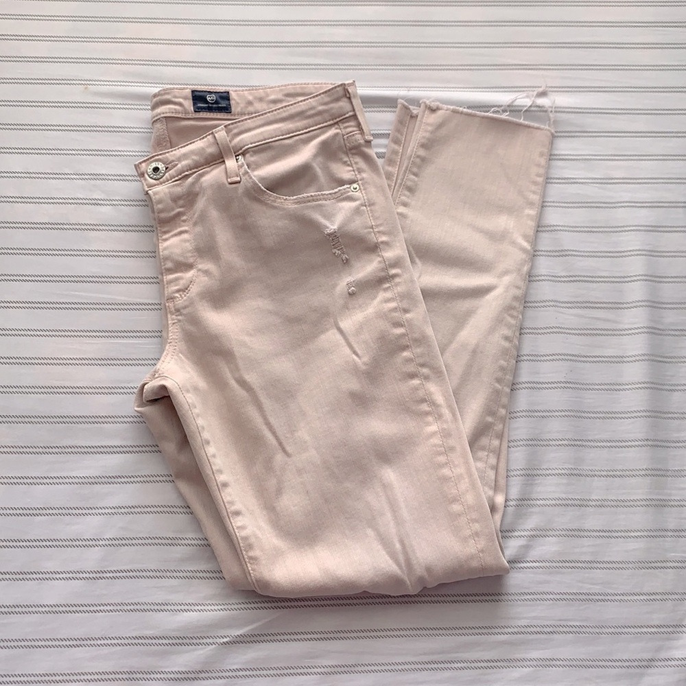 Pink AG (Adriano Goldschmied) Distressed Jeans